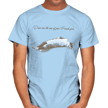 Like One of Your French Girls Exclusive - Mens T-Shirts RIPT Apparel Small / Light Blue