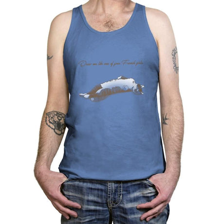 Like One of Your French Girls Exclusive - Tanktop Tanktop RIPT Apparel X-Small / Blue Triblend