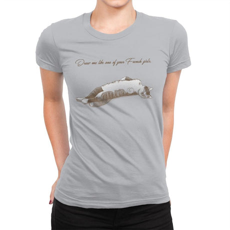 Like One of Your French Girls Exclusive - Womens Premium T-Shirts RIPT Apparel Small / Silver