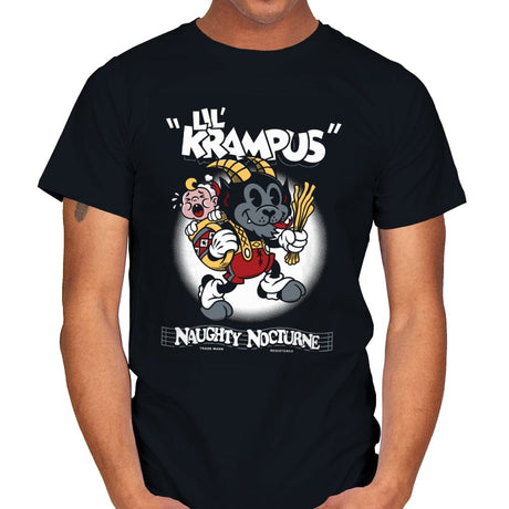 Lil' Krampus - Mens T-Shirts RIPT Apparel Small / Black