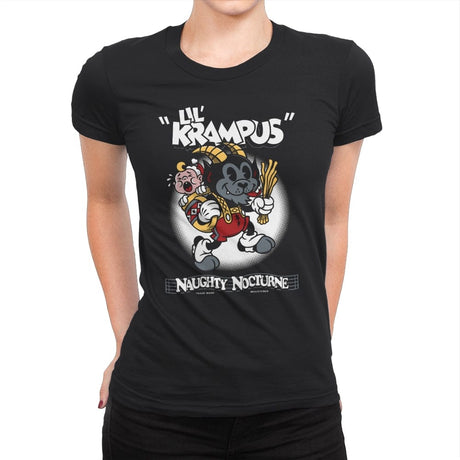 Lil' Krampus - Womens Premium T-Shirts RIPT Apparel Small / Black