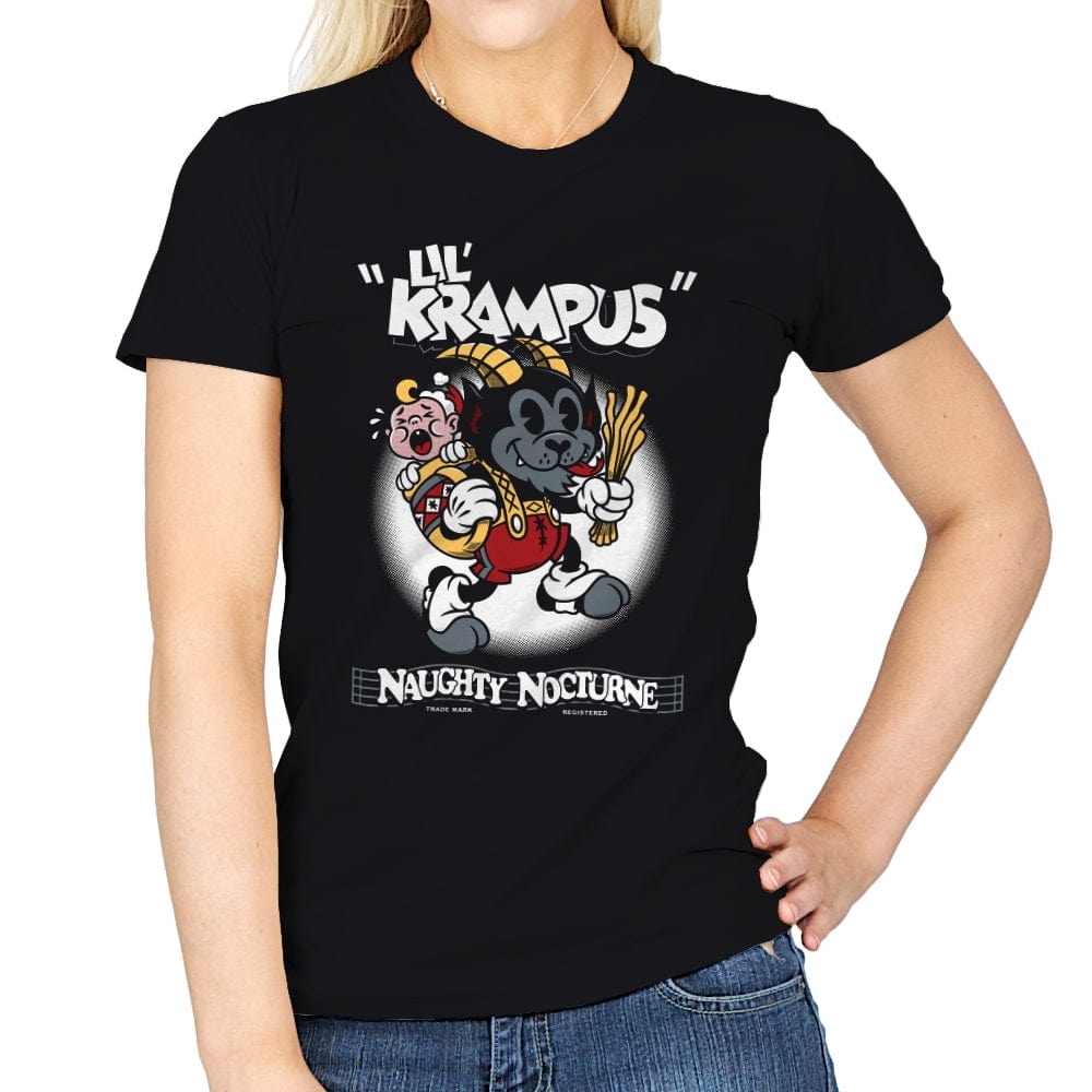 Lil' Krampus - Womens T-Shirts RIPT Apparel Small / Black