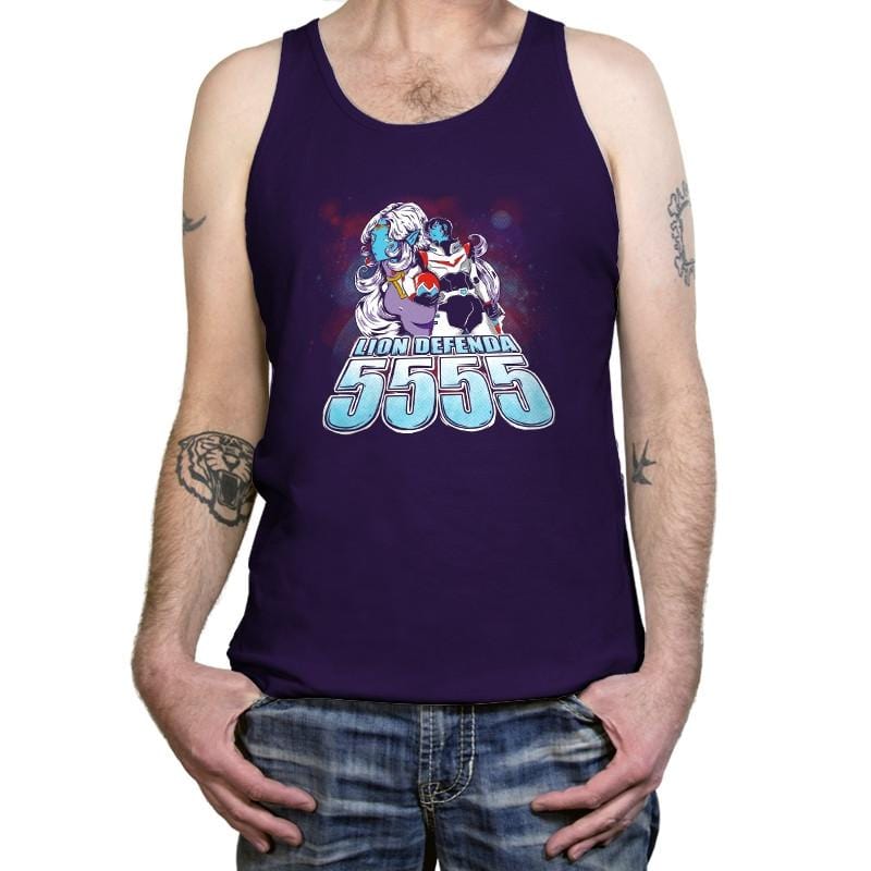 Lion Defenda 5555 Exclusive - Tanktop Tanktop RIPT Apparel X-Small / Team Purple