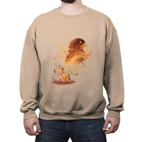 Lion Evolution - Crew Neck Sweatshirt Crew Neck Sweatshirt RIPT Apparel Small / Sand