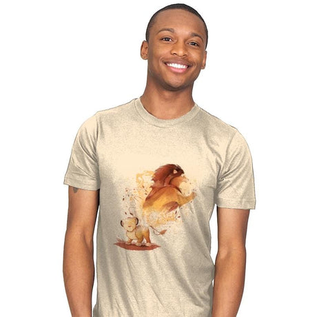 Lion Evolution - Mens T-Shirts RIPT Apparel Small / Natural