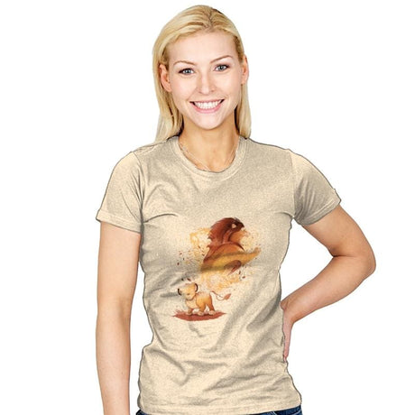 Lion Evolution - Womens T-Shirts RIPT Apparel Small / Natural