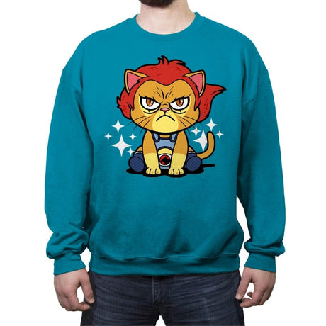 Lion No - Crew Neck Sweatshirt Crew Neck Sweatshirt RIPT Apparel Small / Antique Sapphire