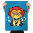 Lion No - Prints Posters RIPT Apparel 18x24 / Sapphire