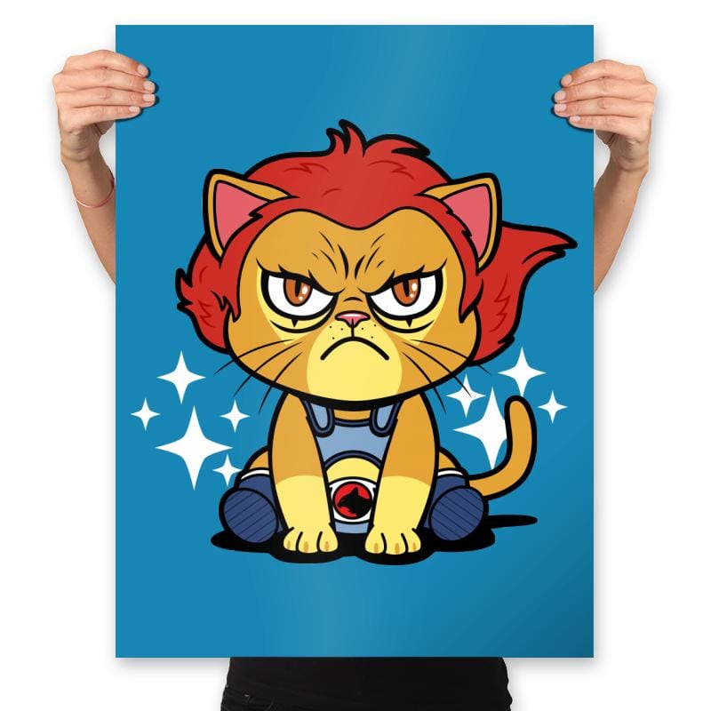 Lion No - Prints Posters RIPT Apparel 18x24 / Sapphire