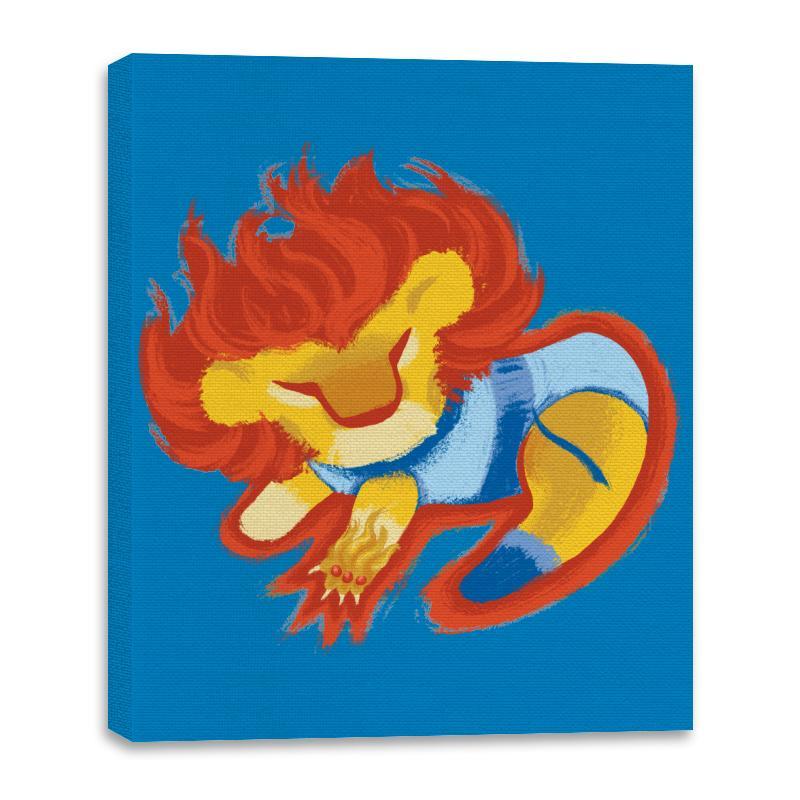 Lion-O-ba - Canvas Wraps Canvas Wraps RIPT Apparel 16x20 / Turquoise