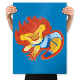 Lion-O-ba - Prints Posters RIPT Apparel 18x24 / Turquoise
