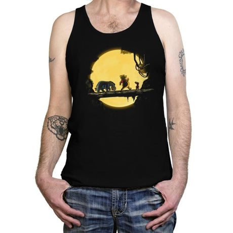 Lion Pooh - Tanktop Tanktop RIPT Apparel X-Small / Black