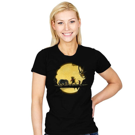Lion Pooh - Womens T-Shirts RIPT Apparel