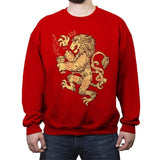 Lion Spoiler Crest - Crew Neck Sweatshirt Crew Neck Sweatshirt RIPT Apparel Small / Red
