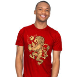 Lion Spoiler Crest - Mens T-Shirts RIPT Apparel Small / Red