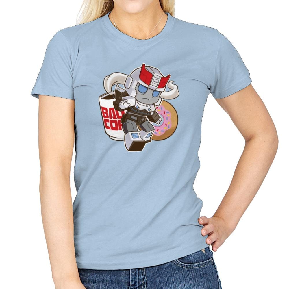 Little Copbot Exclusive - Shirtformers - Womens T-Shirts RIPT Apparel Small / Light Blue