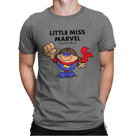 Little Miss Marvel - Mens Premium T-Shirts RIPT Apparel Small / Heather Grey