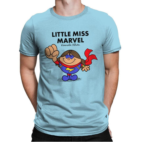Little Miss Marvel - Mens Premium T-Shirts RIPT Apparel Small / Light Blue