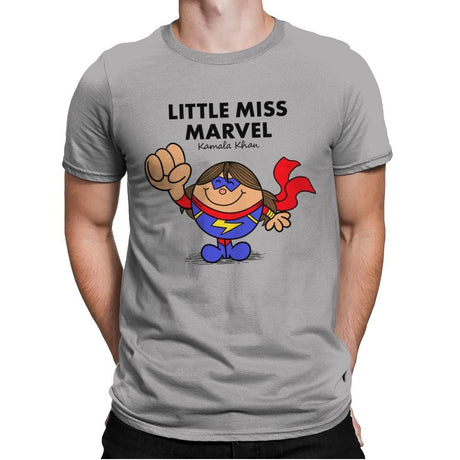 Little Miss Marvel - Mens Premium T-Shirts RIPT Apparel Small / Light Grey