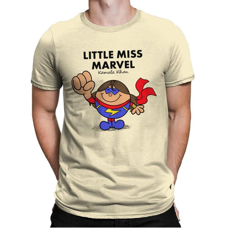 Little Miss Marvel - Mens Premium T-Shirts RIPT Apparel Small / Natural