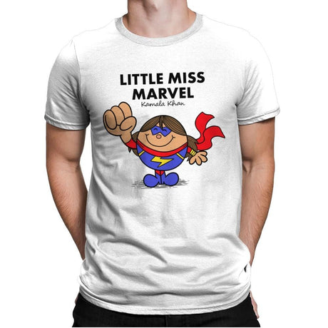 Little Miss Marvel - Mens Premium T-Shirts RIPT Apparel Small / White