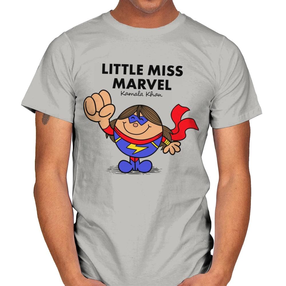 Little Miss Marvel - Mens T-Shirts RIPT Apparel Small / Ice Grey