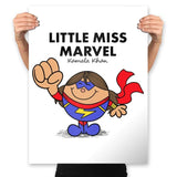 Little Miss Marvel - Prints Posters RIPT Apparel 18x24 / White