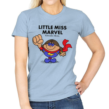 Little Miss Marvel - Womens T-Shirts RIPT Apparel Small / Light Blue