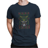 Little Monster - Ugly Holiday - Mens Premium T-Shirts RIPT Apparel Small / Indigo