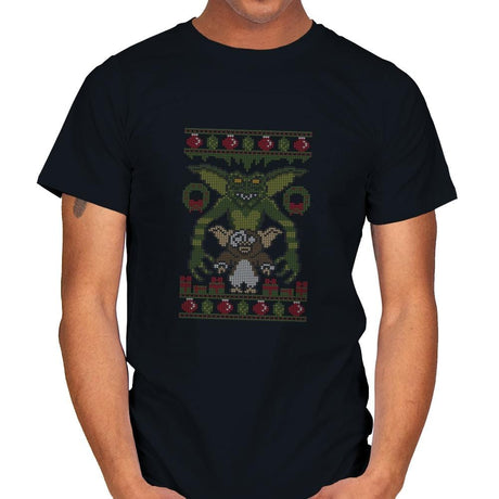 Little Monster - Ugly Holiday - Mens T-Shirts RIPT Apparel Small / Black
