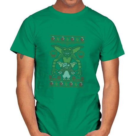 Little Monster - Ugly Holiday - Mens T-Shirts RIPT Apparel Small / Kelly Green