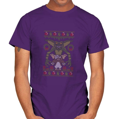 Little Monster - Ugly Holiday - Mens T-Shirts RIPT Apparel Small / Purple
