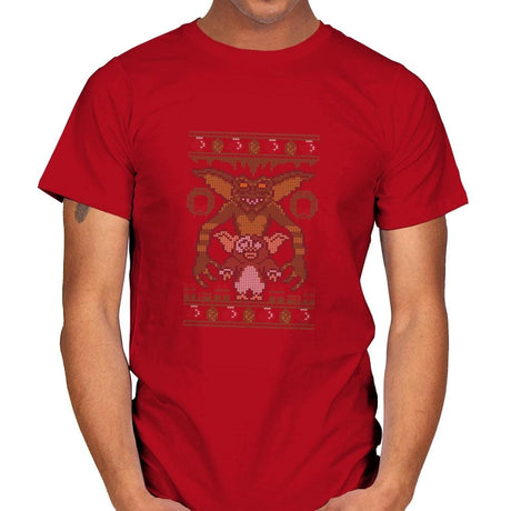 Little Monster - Ugly Holiday - Mens T-Shirts RIPT Apparel Small / Red