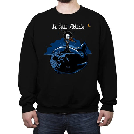 Little Violist - Crew Neck Sweatshirt Crew Neck Sweatshirt RIPT Apparel Small / Black