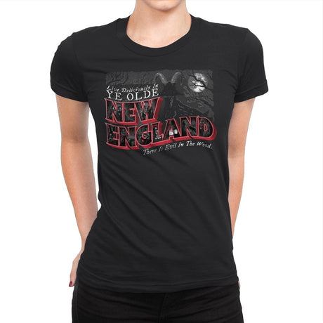 Live Deliciously in New England - Womens Premium T-Shirts RIPT Apparel Small / Black