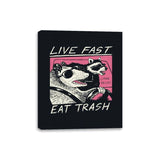 Live Fast! Eat Trash! - Canvas Wraps Canvas Wraps RIPT Apparel 8x10 / Black