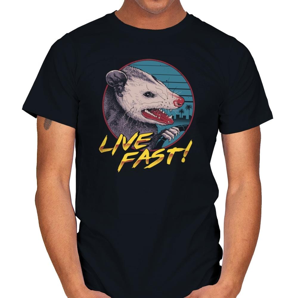 Live Fast! - Mens T-Shirts RIPT Apparel Small / Black
