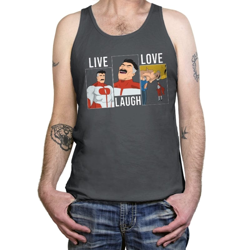 Live Laugh Love Omni - Shirt Club - Tanktop Tanktop RIPT Apparel X-Small / Asphalt