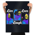 Live, Laugh, Love - Prints Posters RIPT Apparel 18x24 / Black