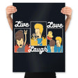 Live Laugh Love - Prints Posters RIPT Apparel 18x24 / Black