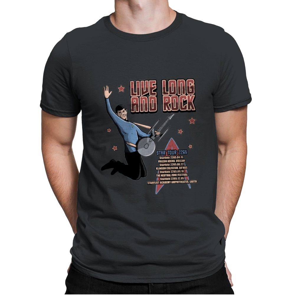 Live Long and Rock - Mens Premium T-Shirts RIPT Apparel Small / Heavy Metal