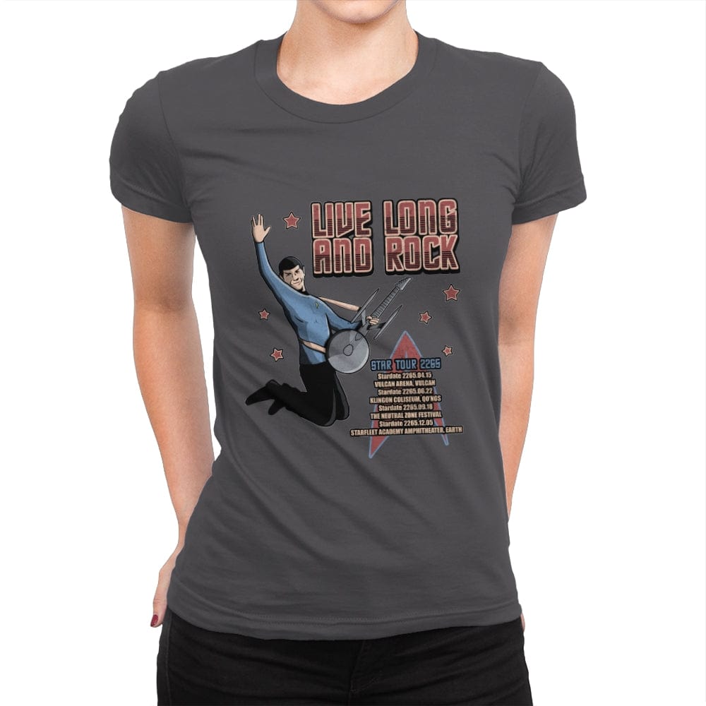 Live Long and Rock - Womens Premium T-Shirts RIPT Apparel Small / Heavy Metal