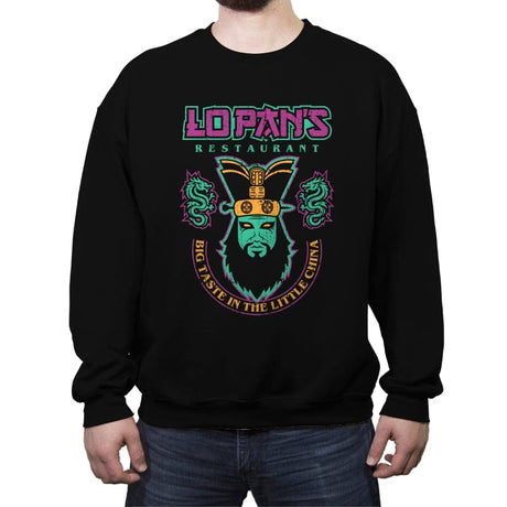 Lo Pan's Restaurant - Crew Neck Sweatshirt Crew Neck Sweatshirt RIPT Apparel Small / Black