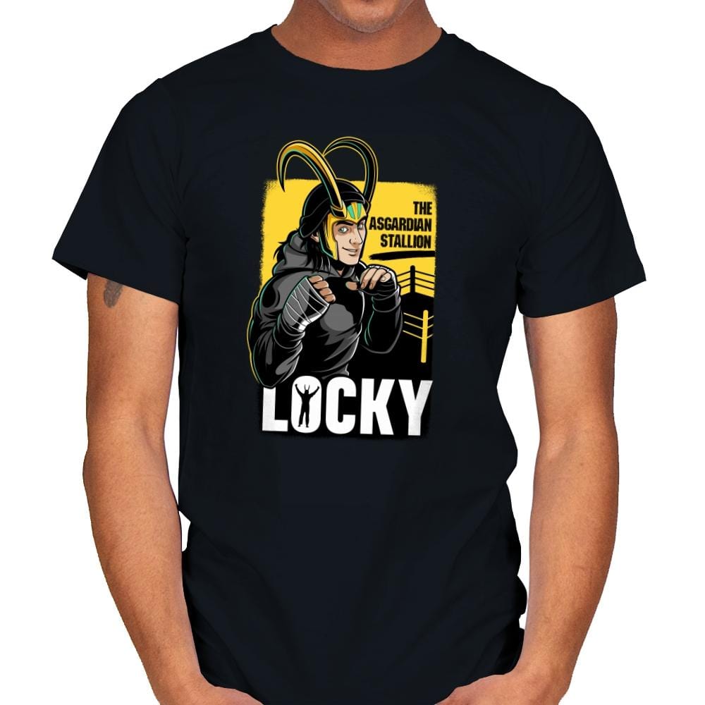 Locky - Mens T-Shirts RIPT Apparel Small / Black