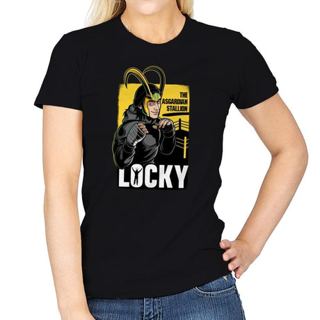 Locky - Womens T-Shirts RIPT Apparel Small / Black