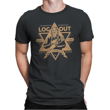 Log Out - Mens Premium T-Shirts RIPT Apparel Small / Heavy Metal