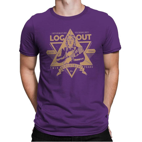Log Out - Mens Premium T-Shirts RIPT Apparel Small / Purple Rush