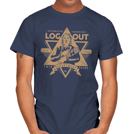 Log Out - Mens T-Shirts RIPT Apparel Small / Navy