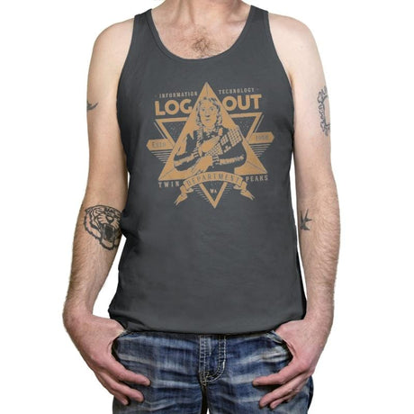 Log Out - Tanktop Tanktop RIPT Apparel X-Small / Asphalt