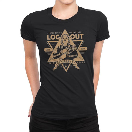Log Out - Womens Premium T-Shirts RIPT Apparel Small / Black